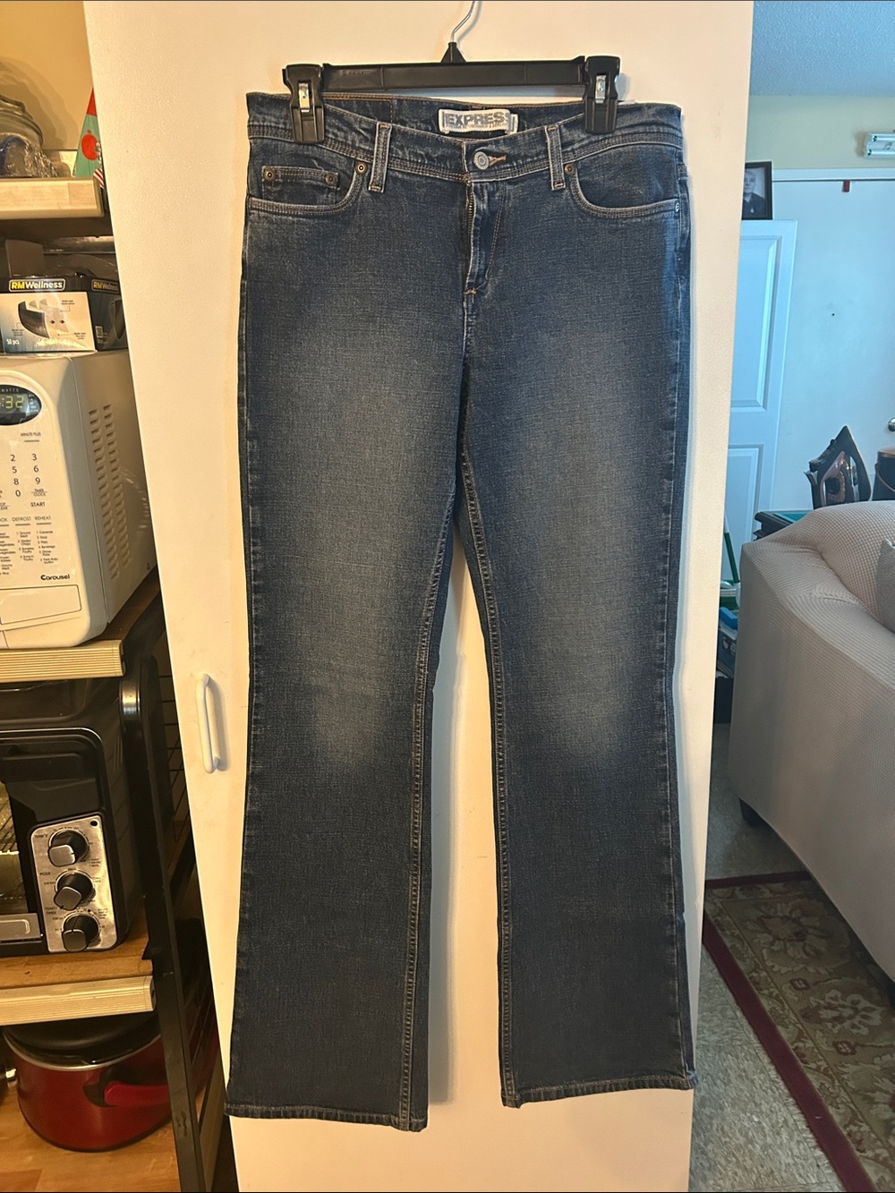 Express Women’s Dark Blue Flare Jeans
